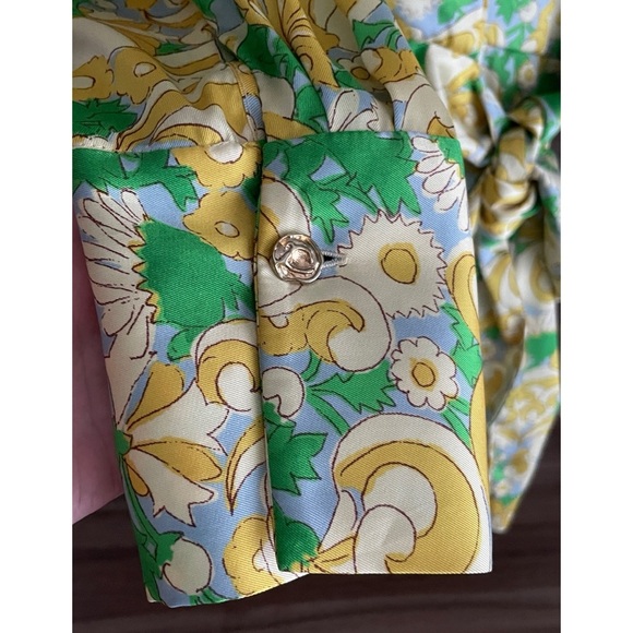 NWOT Zara Vibrant Green and Yellow Wrap Dress, Size XS - Picture 7 of 15